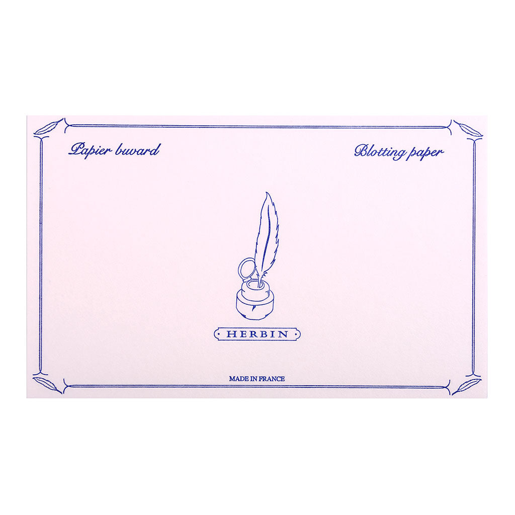 Herbin Blotter Paper Pink 12x16cm, Pack of 10 - Cafe Supply