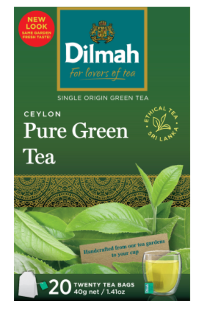 Dilmah Ceylon Pure Green Tea Bags 20pk - Cafe Supply