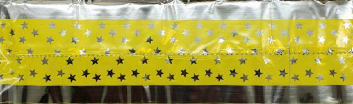 Cake Band Star Yellow/Silver 63mm (1m) - Cafe Supply