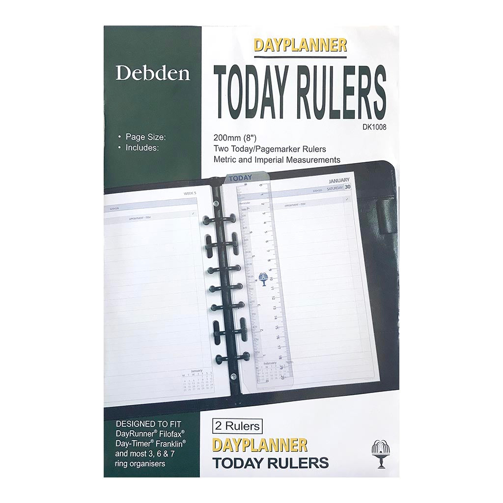 Debden Desk Dayplanner Today Ruler, Pack of 2 - Cafe Supply