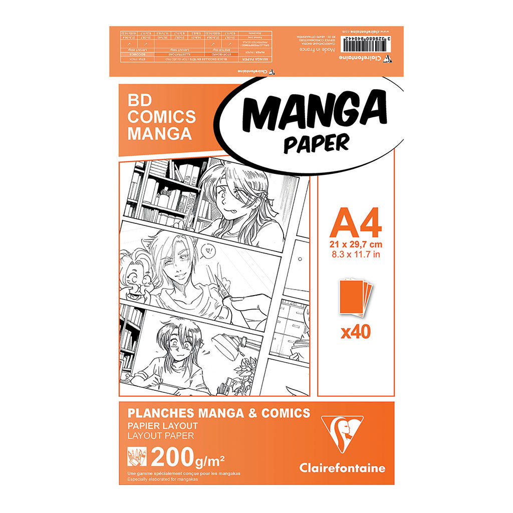 Clairefontaine Manga Paper A4 200g, Pack of 40 - Cafe Supply