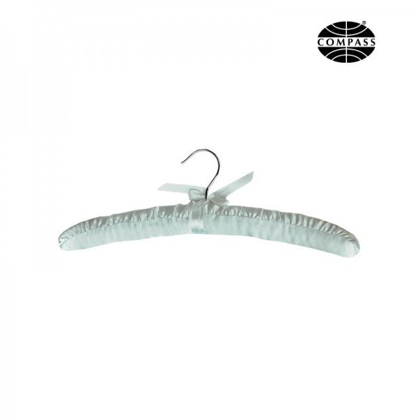 White Satin Hanger with Hook (100) - Cafe Supply