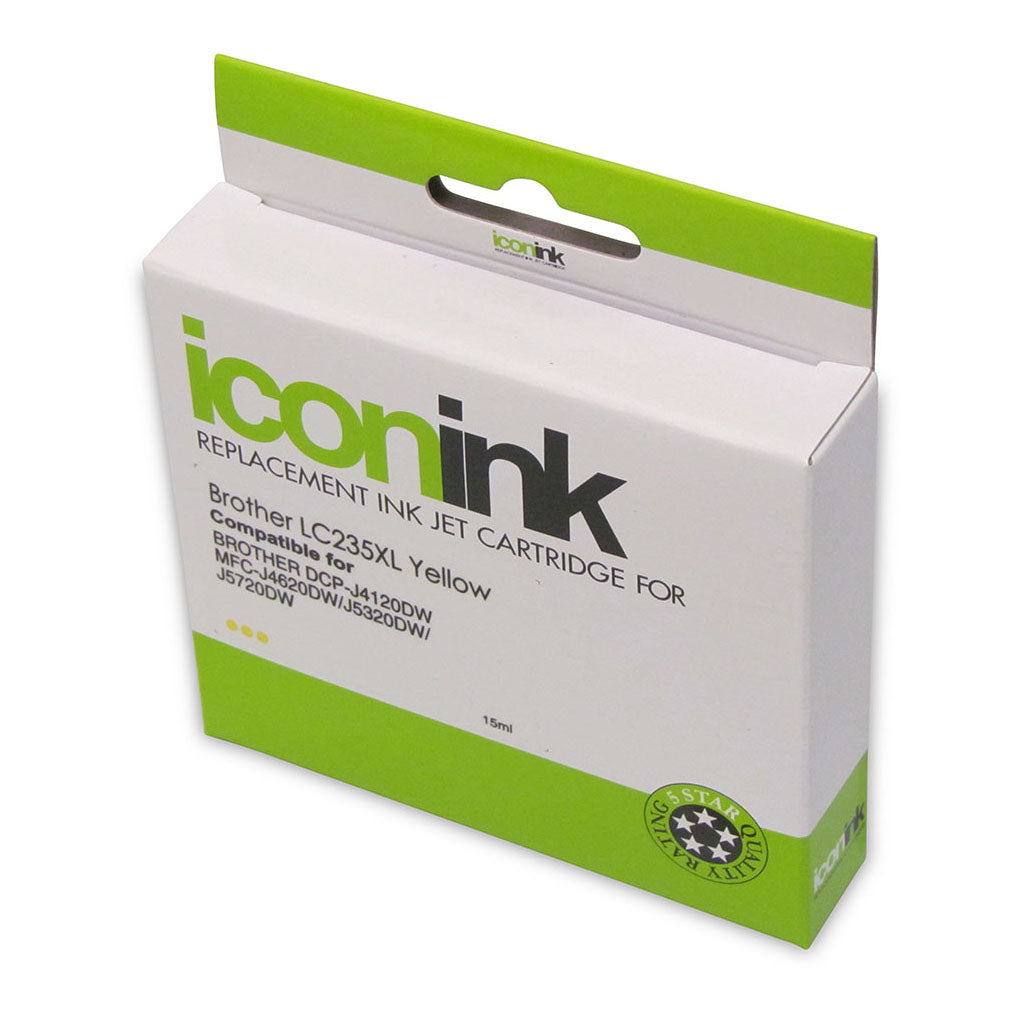 Icon Compatible Brother LC235XL Yellow Ink Cartridge - Cafe Supply
