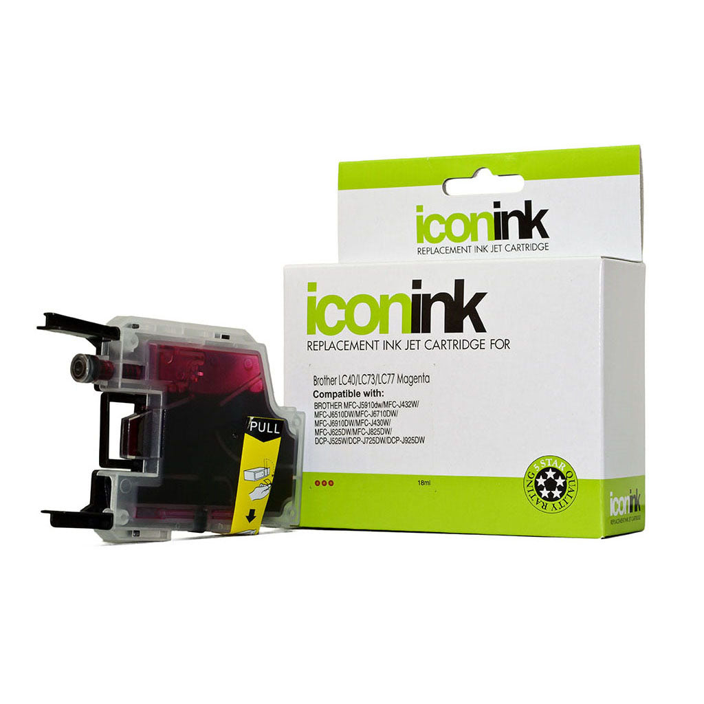 Icon Compatible Brother LC77 LC73 LC40 Magenta Ink Cartridge - Cafe Supply