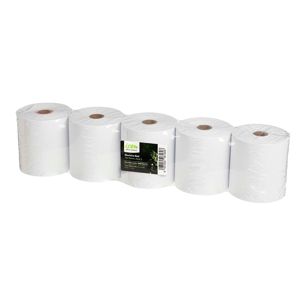 Icon Machine Roll 76x70mm, Pack of 5 - Cafe Supply