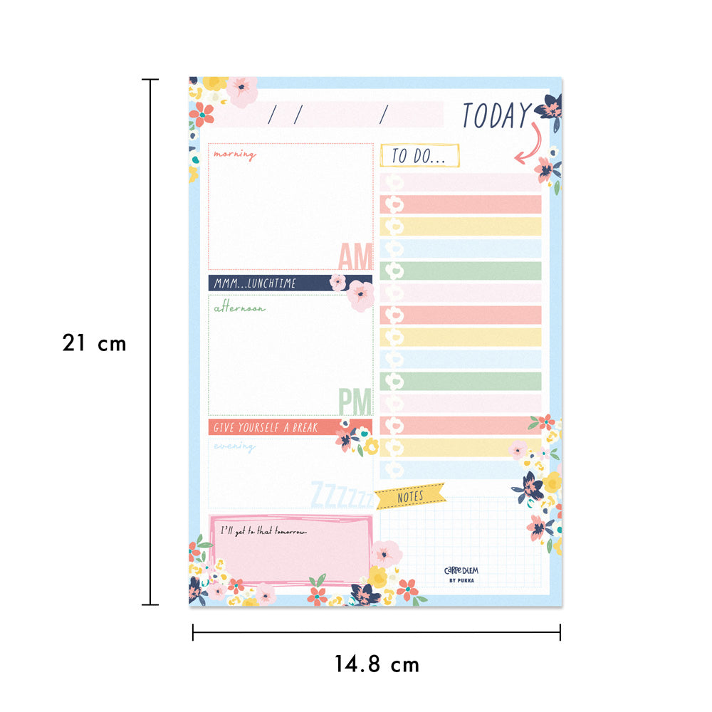 Pukka Carpe Diem Daily Planner Pad Ditzy Floral - Cafe Supply