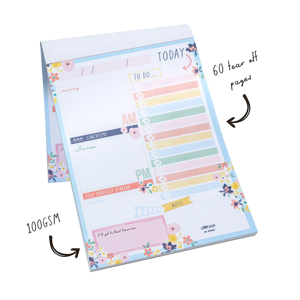 Pukka Carpe Diem Daily Planner Pad Ditzy Floral - Cafe Supply