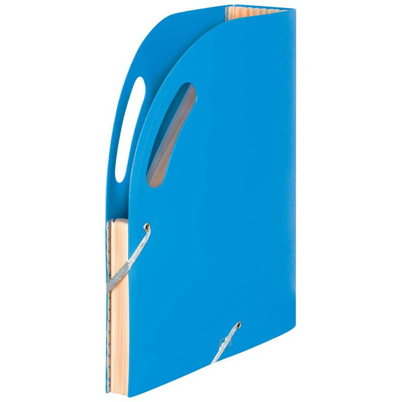FM Prem Expanding Magazine File Ice Blue - Cafe Supply