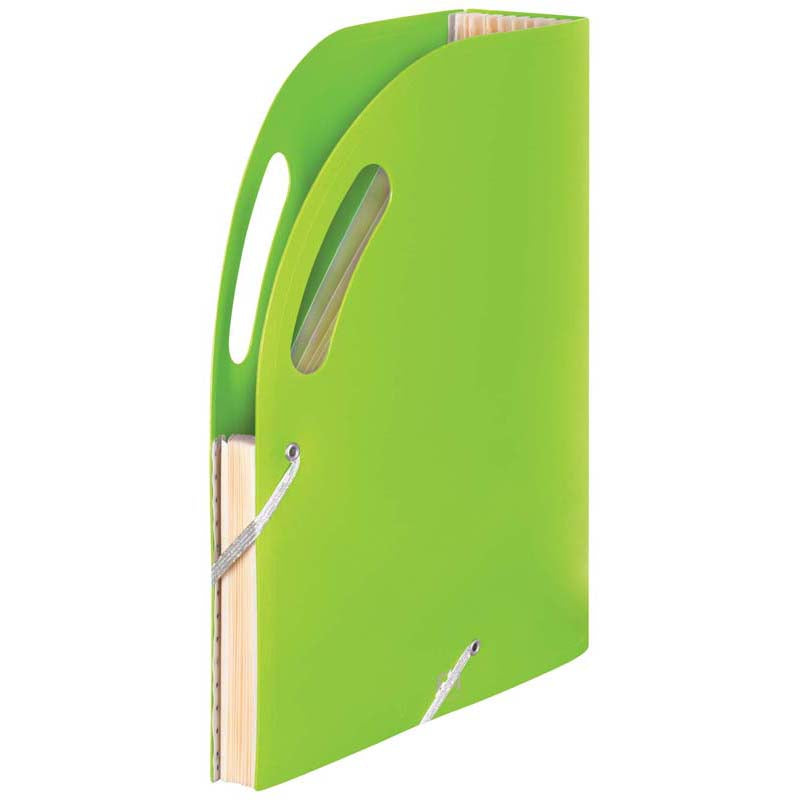 FM Prem Expanding Magazine File Lime Green - Cafe Supply