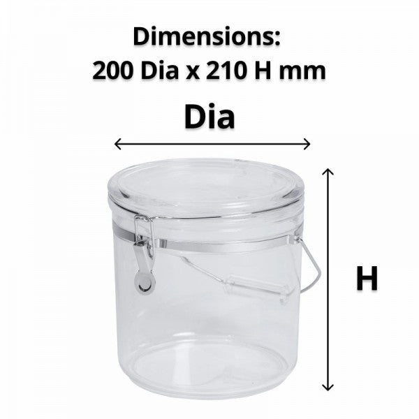 Acrylic Storage Canister w Handle 4.5L - Cafe Supply