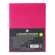 OSC L Shaped Pockets A4 Pink, Pack of 12 - Cafe Supply
