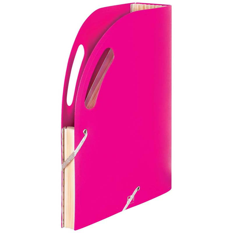 FM Prem Expanding Magazine File Shocking Pink - Cafe Supply