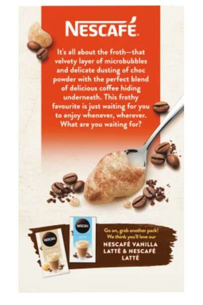 Nescafe Cappuccino Coffee Sachets 10pk - Cafe Supply