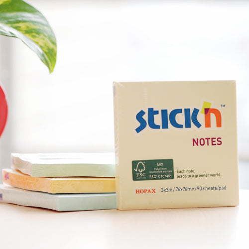 Stick'n FSC Note 76x127mm 90 Sheets Yellow - Cafe Supply