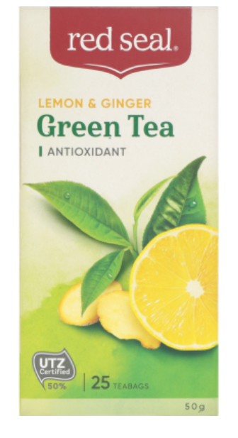 Red Seal Lemon & Ginger Green Tea Bags 25pk - Cafe Supply