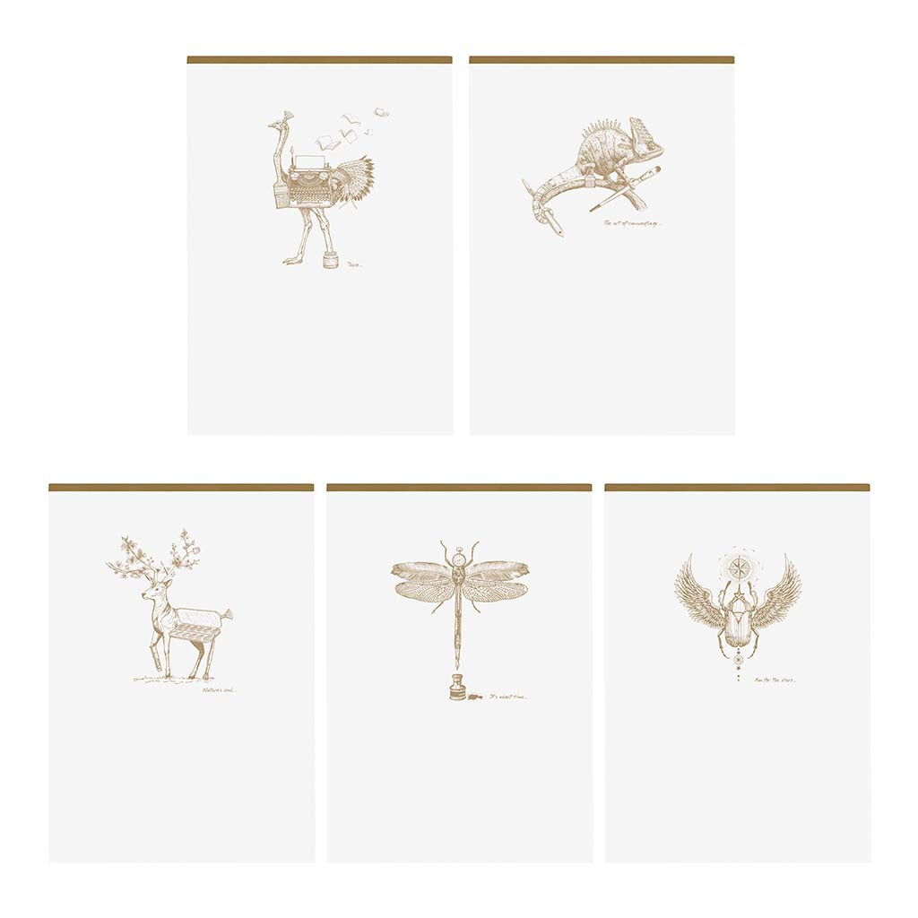 Flying Spirit Clothbound Notepad A5 White - Cafe Supply