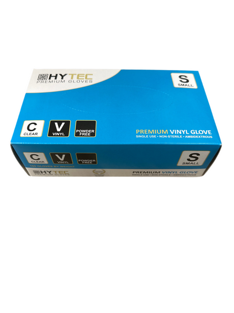 Hytec Clear Vinyl Powder Free Disposable Gloves Small - Cafe Supply