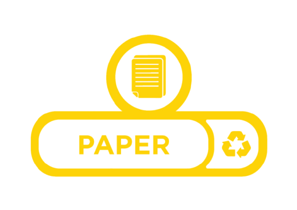 Rubbermaid Slim Jim Recycling Station Label - Custom Printed Labels - Cafe Supply