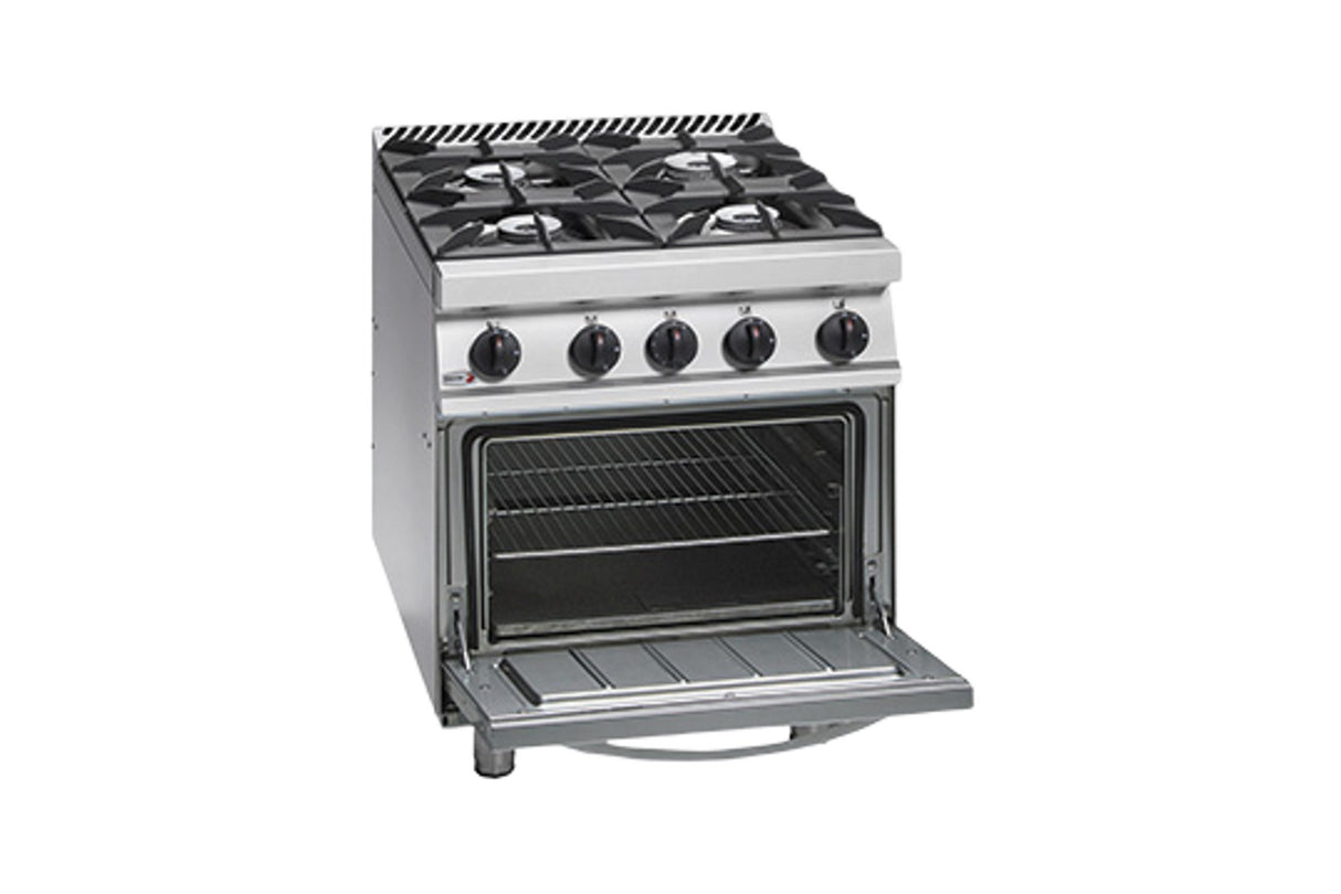 Fagor 700 series natural gas 4 burner gas range with gas oven CG7-41H - Cafe Supply