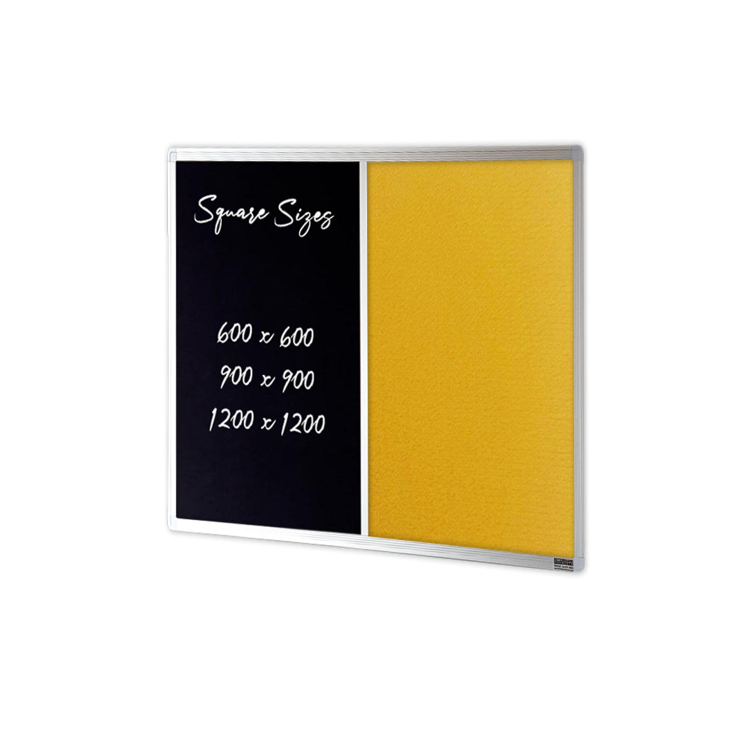 COMBIBOARD | Chalkboard + Brushed Fabric | Aluminium Frame - Cafe Supply