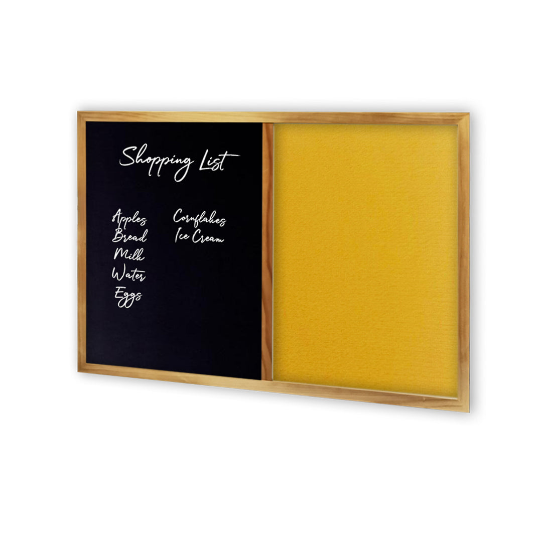 COMBIBOARD | Chalkboard + Brushed Fabric | Wood Frame - Cafe Supply