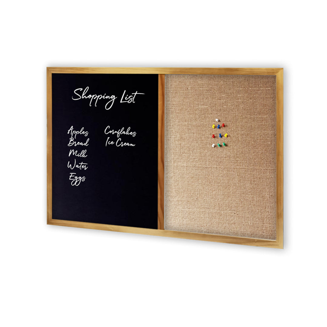 COMBIBOARD | Chalkboard + Hessian | Wood Frame - Cafe Supply
