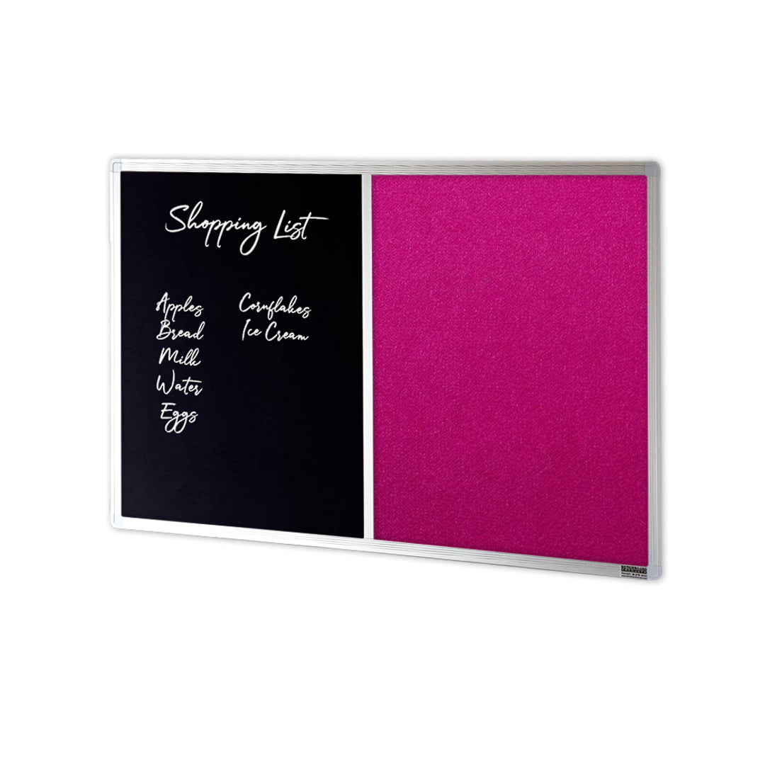 COMBIBOARD | Whiteboard + Premium Fabric | Wood Frame - Cafe Supply