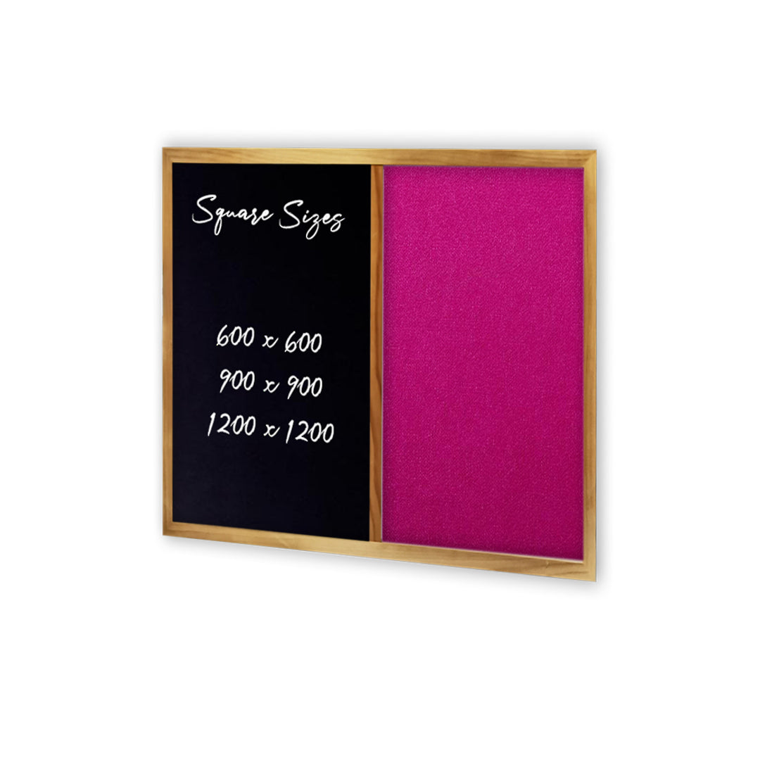 COMBIBOARD | Chalkboard + Premium Fabric | Wood Frame - Cafe Supply