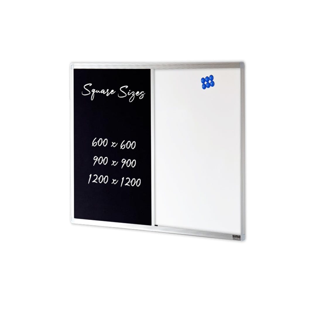 COMBIBOARD | Whiteboard + Chalkboard | Aluminium Frame - Cafe Supply