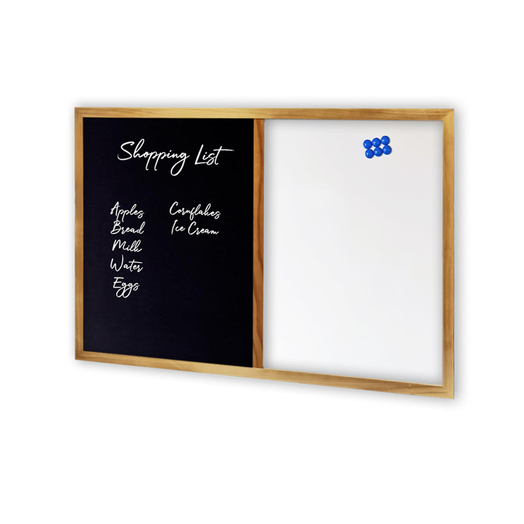 COMBIBOARD | Whiteboard + Chalkboard | Wood Frame - Cafe Supply