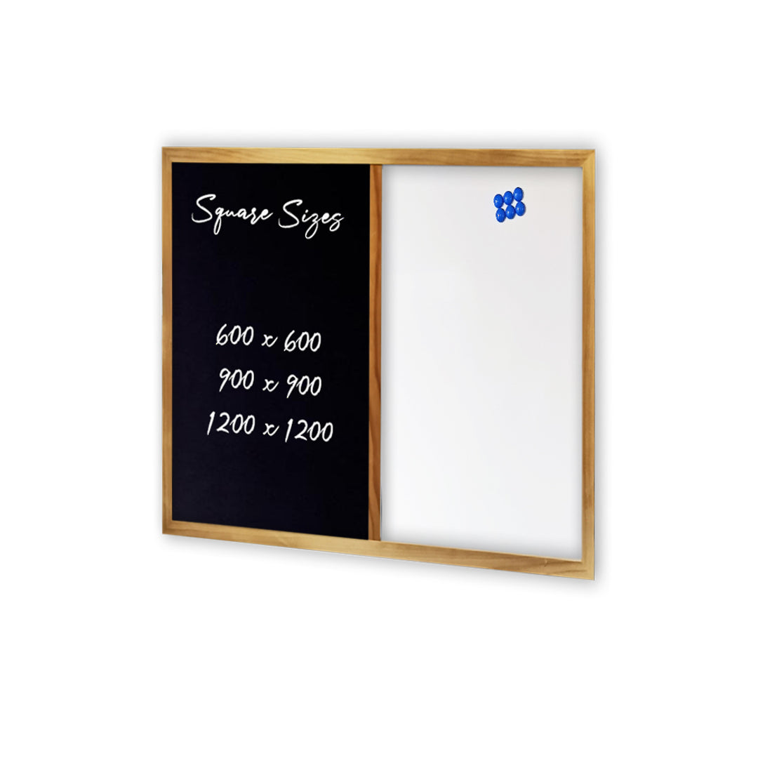 COMBIBOARD | Whiteboard + Chalkboard | Wood Frame - Cafe Supply