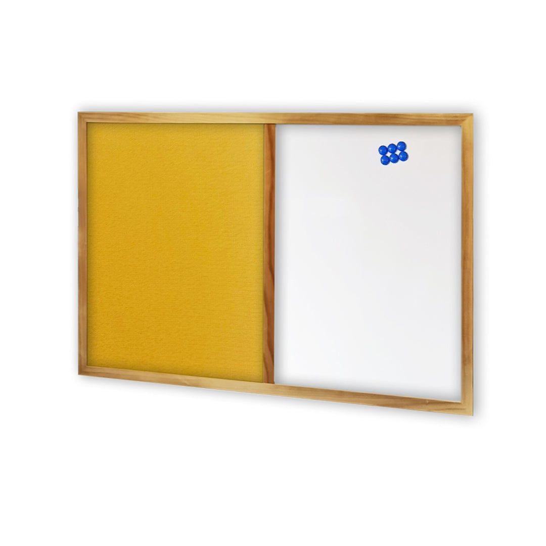 COMBIBOARD | Whiteboard + Brushed Fabric | Wood Frame - Cafe Supply