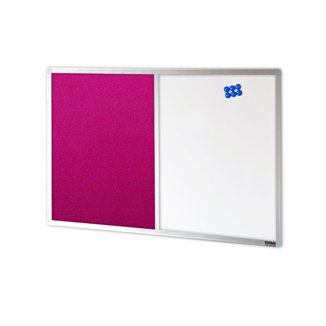 COMBIBOARD | Whiteboard + Premium Fabric | Aluminium Frame - Cafe Supply