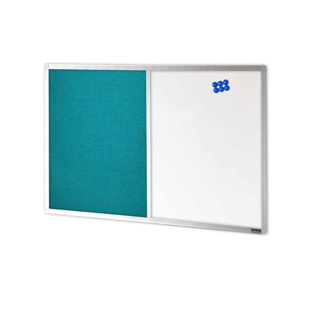 COMBIBOARD | Whiteboard + Standard Fabric | Aluminium Frame - Cafe Supply