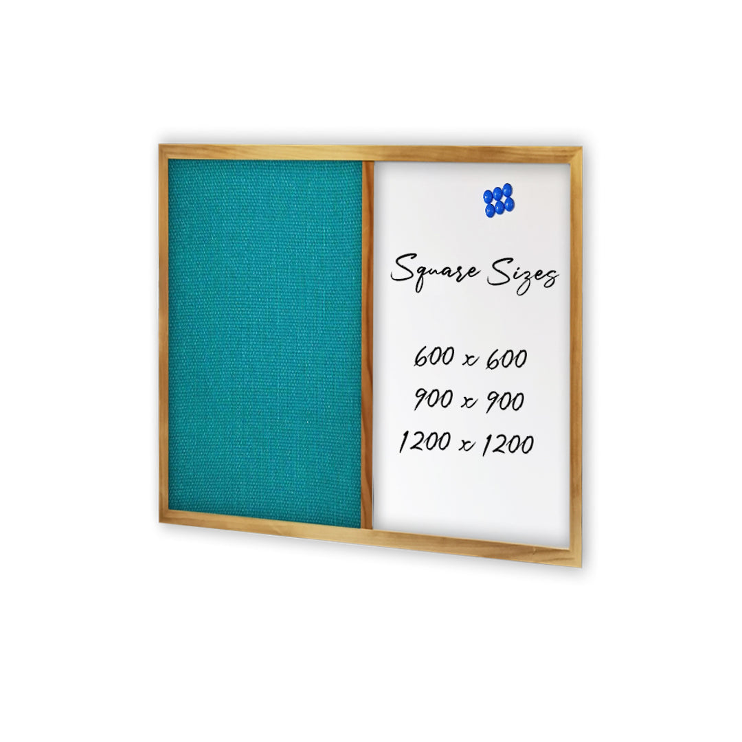COMBIBOARD | Whiteboard + Standard Fabric | Wood Frame - Cafe Supply
