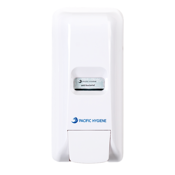 Pacific Hygiene 1L Soap & Sanitiser Dispenser - White - Cafe Supply