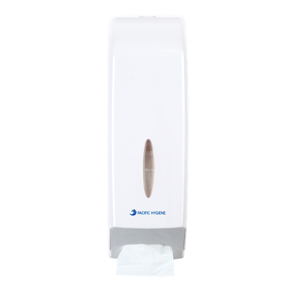 Pacific Hygiene Interleaved Toilet Tissue Dispenser White - Cafe Supply
