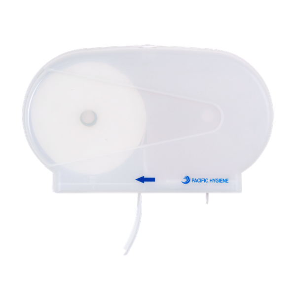 Pacific Hygiene Double Mini Jumbo Dispenser White - Cafe Supply