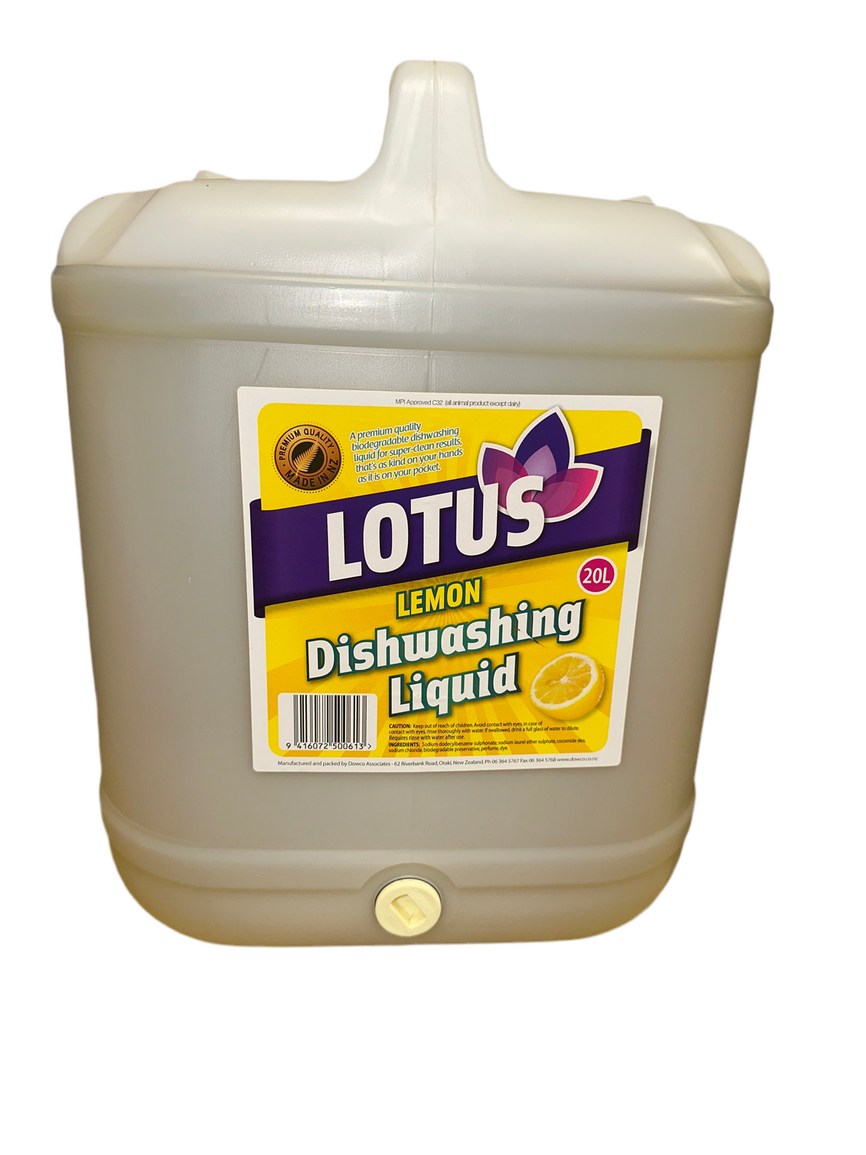 Lotus Lemon Dishwashing Liquid – 20L - Cafe Supply