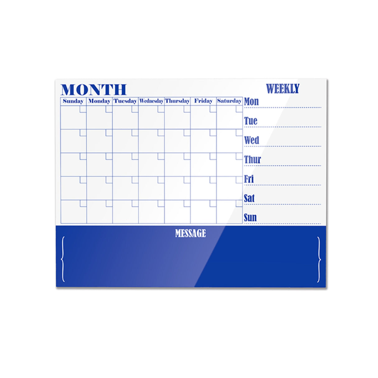 MONTHLY PLANNER | Magnetic Glassboard | 1200 x 900mm - Cafe Supply