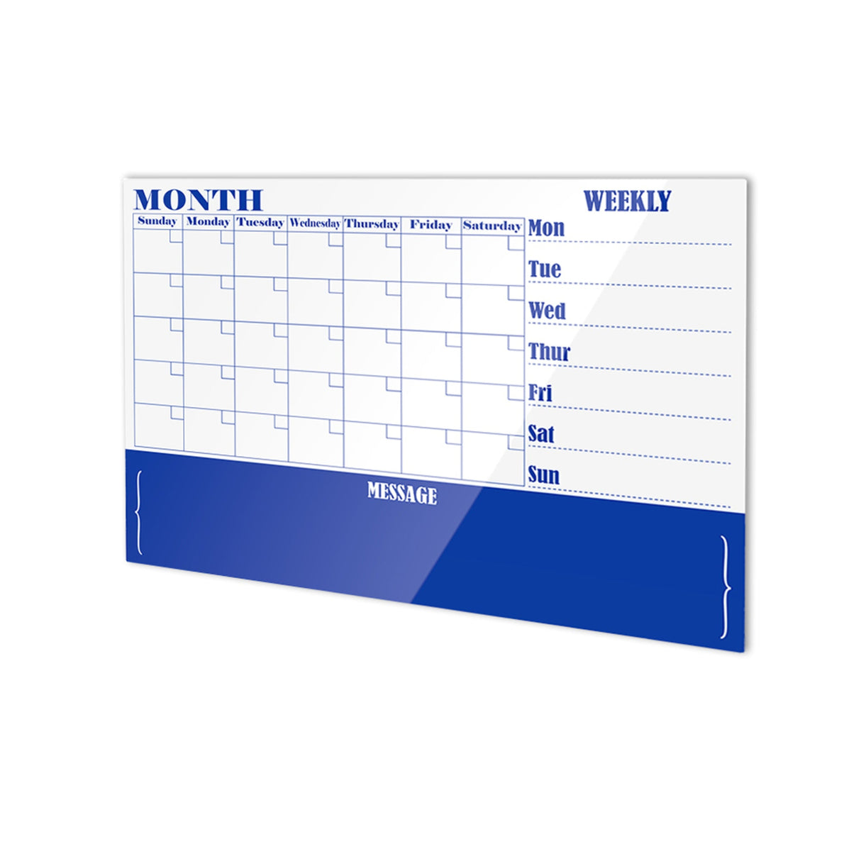MONTHLY PLANNER | Magnetic Glassboard | 1200 x 900mm - Cafe Supply