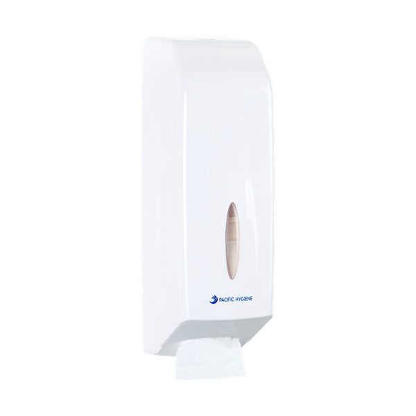 Pacific Hygiene Interleaved Toilet Tissue Dispenser White - Cafe Supply