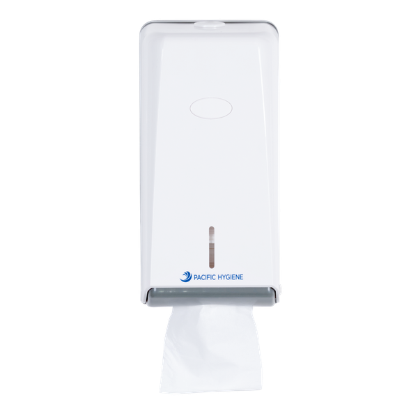 Pacific Hygiene Mini Interleaved Tissue Dispenser White - Cafe Supply