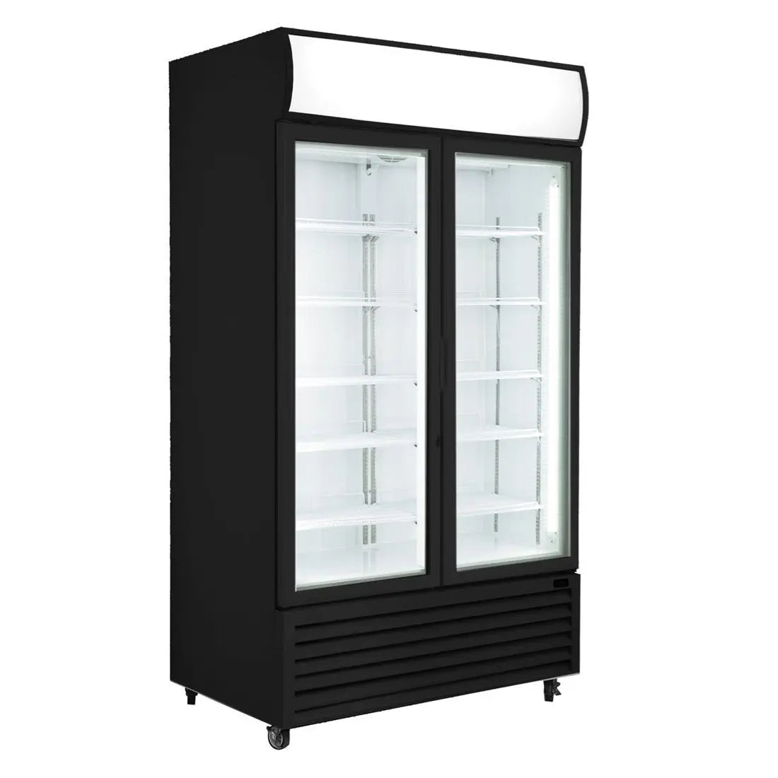 Thermaster Colourbond Upright Beverage Fridge 2 Doors Black LG-1000BP - Cafe Supply