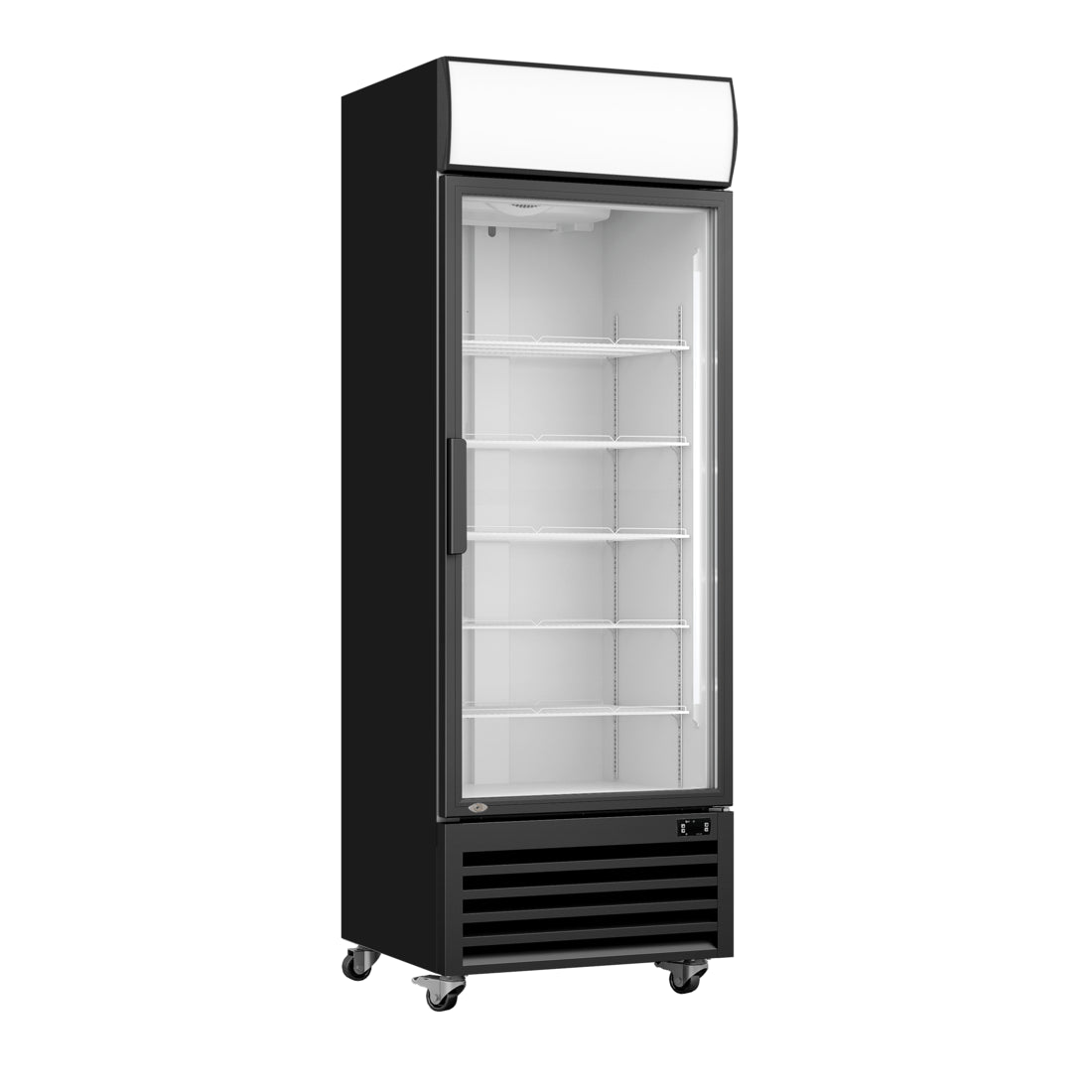 Thermaster Single Glass Door Black Colourbond Upright Drink Fridge LG-540BP - Cafe Supply