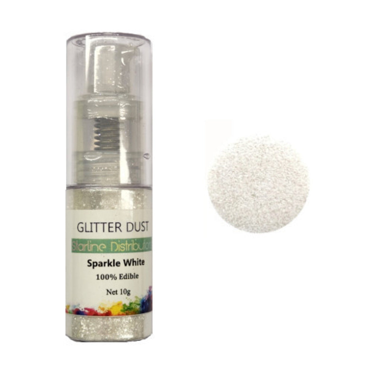 Glitter Dust - White Pump 10gm (100% Edible) - Cafe Supply