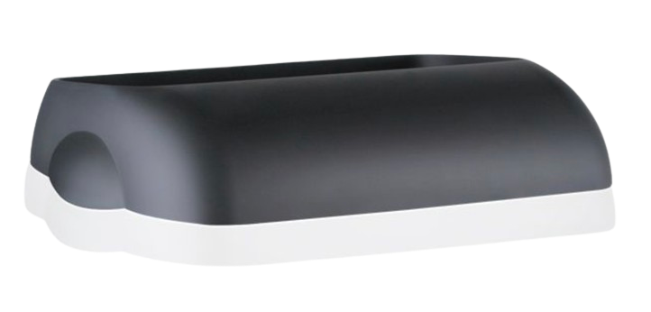 Waste Paper Bin Black 43L - Lid - Cafe Supply