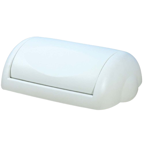 Waste Paper Bin White 43L - Swing Lid - Cafe Supply