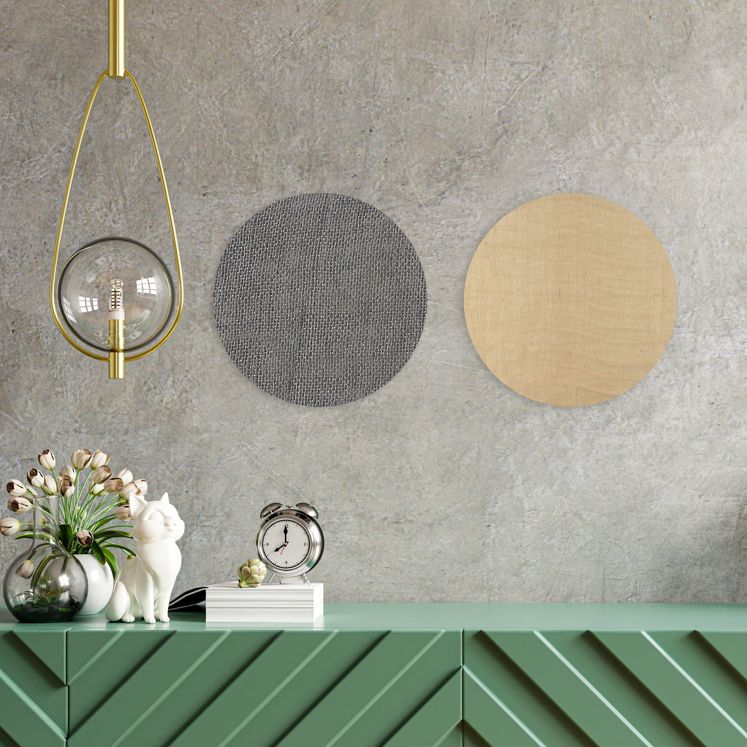 ROUND PINBOARD | Frameless | Hessian - Cafe Supply
