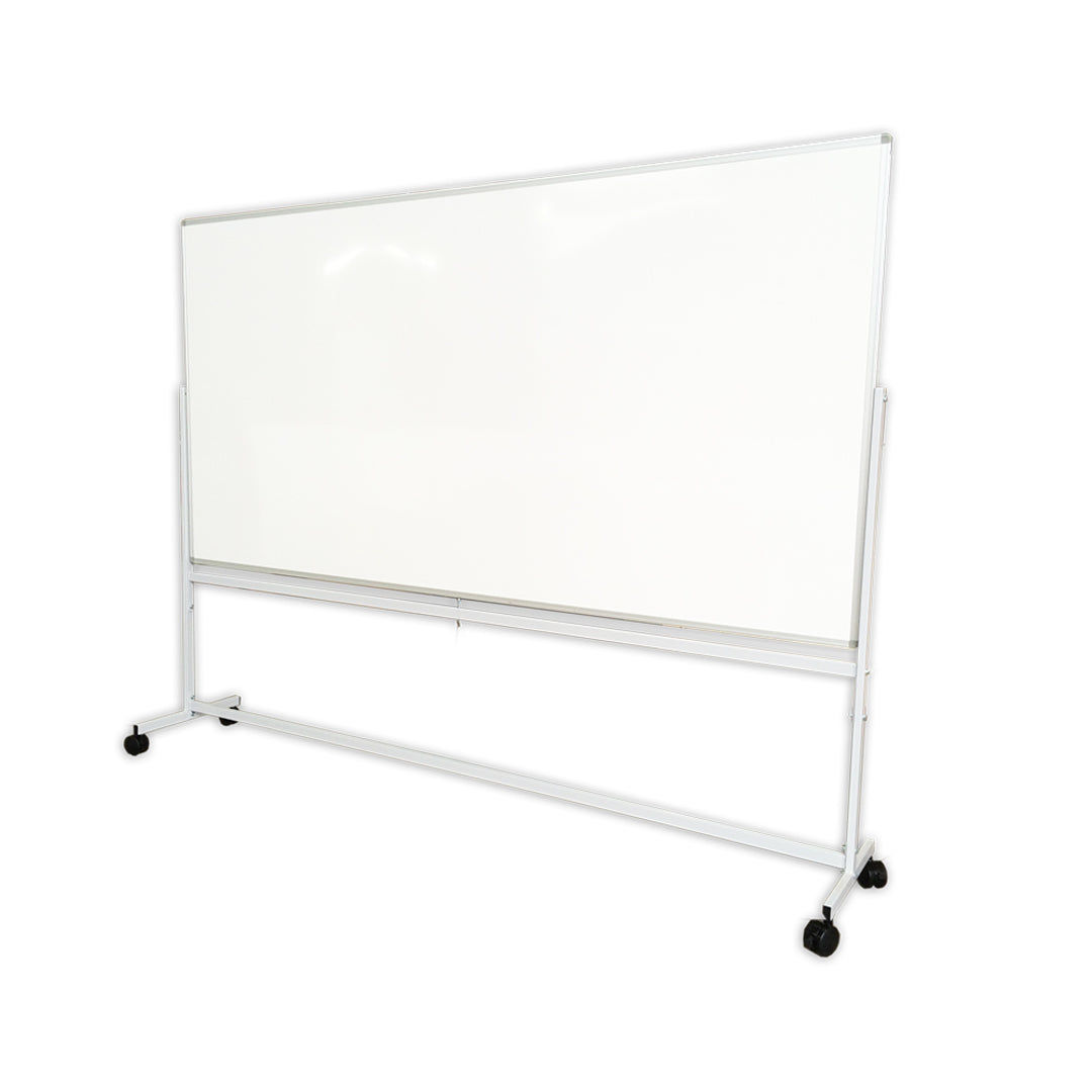 PORCELAIN WHITEBOARD + PIVOTING MOBILE STAND | Double Sided - Cafe Supply